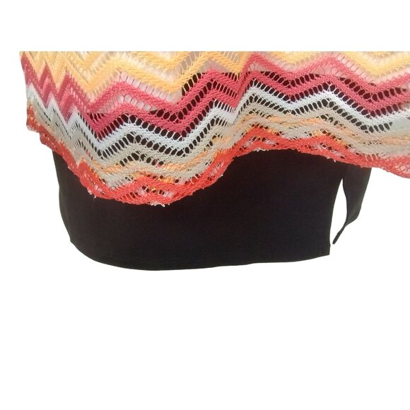 Alfred Dunner Womens Large Chevron Zigzag Knit Top With Studded Neckline - Picture 8 of 8